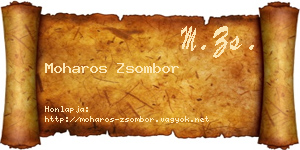 Moharos Zsombor névjegykártya